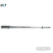 GLT Гриф 1500 мм, хромированный, до 200 кг, ?50 мм на подшипниках, с замками-пружинами